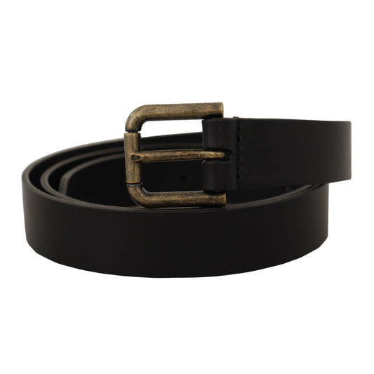 Dolce Gabbana Black Leather Belt Eye Catching Dress &