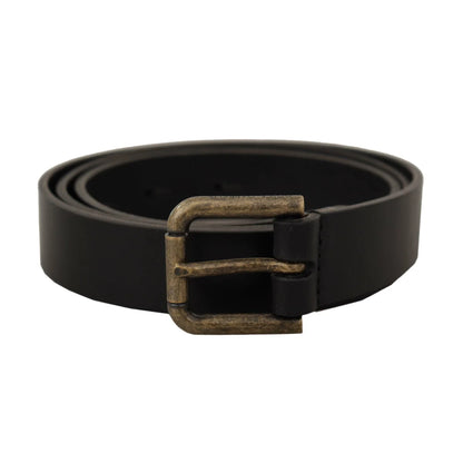 Dolce Gabbana Black Leather Belt Eye Catching Dress &