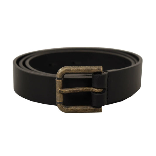 Dolce Gabbana Black Leather Belt Eye Catching Dress &