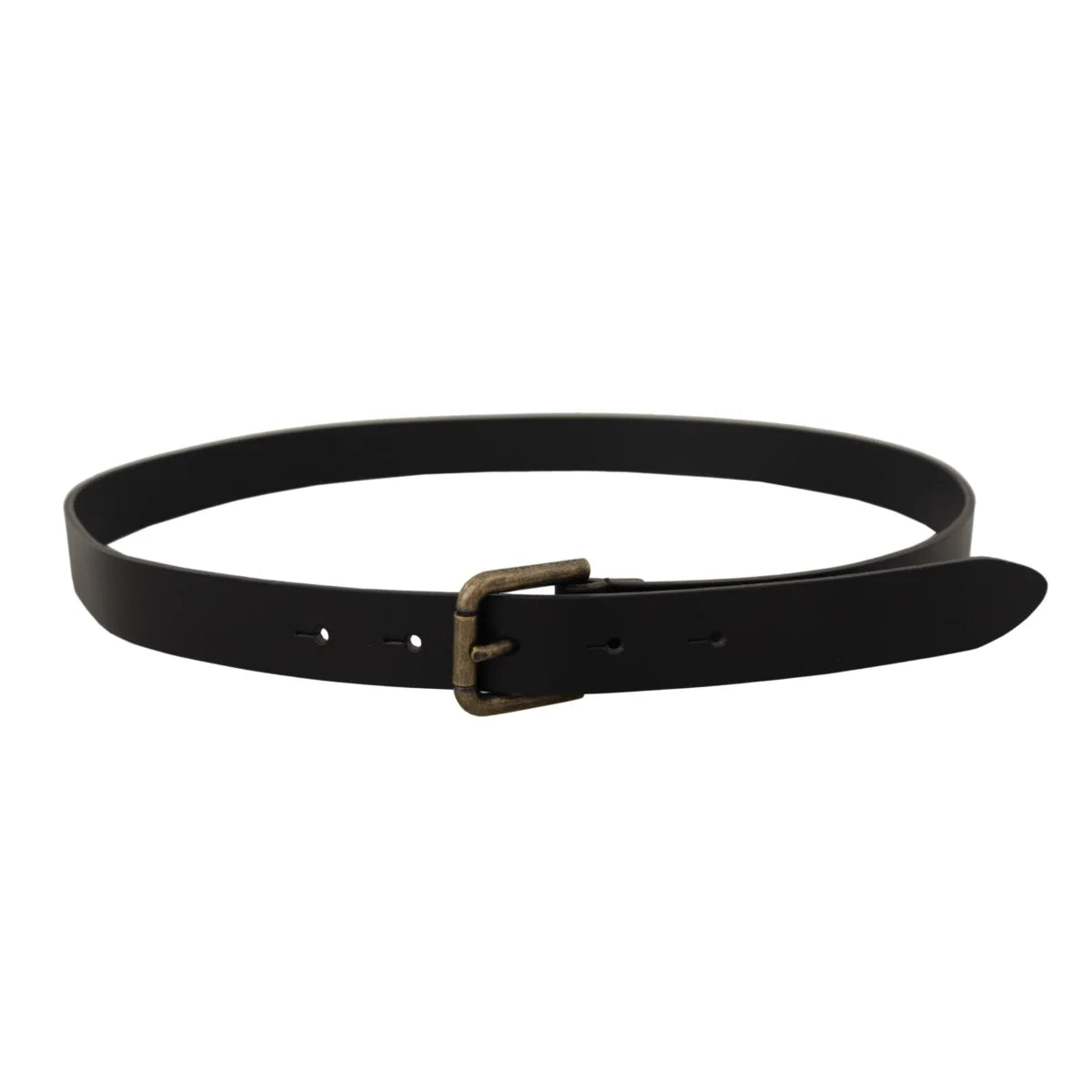 Dolce Gabbana Black Leather Belt Eye Catching Dress &