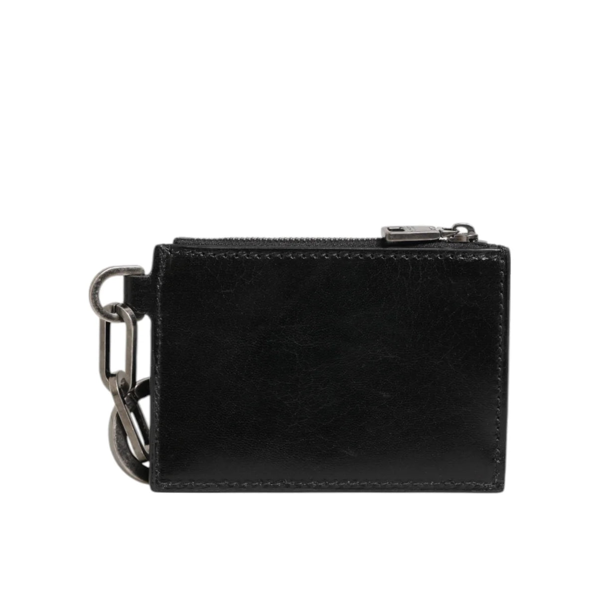 Dolce and Gabbana Black Leather Cardholder Italian Luxury Accessory &