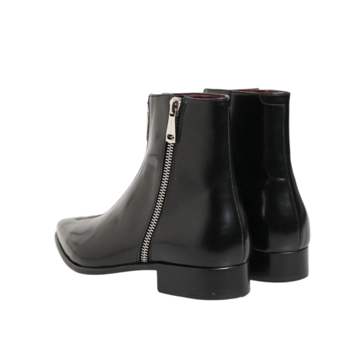 Dolce and Gabbana Black Leather Chelsea Ankle Boots &