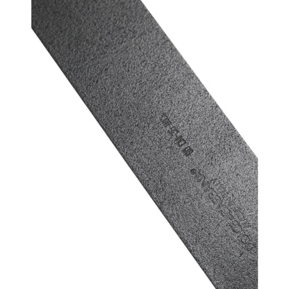 Dolce & Gabbana Black Leather Classic Metal Buckle Belt