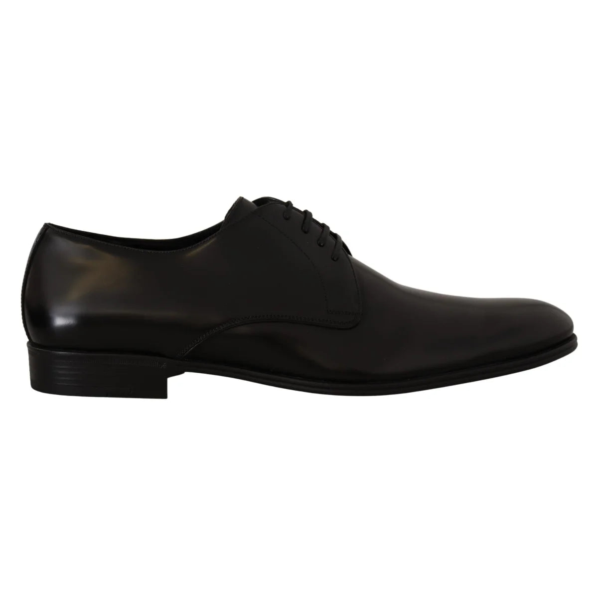 DOLCE & GABBANA Black Leather Derby Formal Elegance Dolce Gabbana