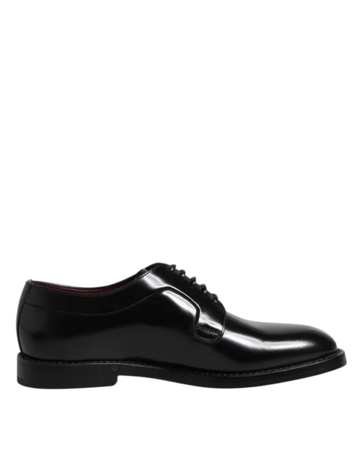 Dolce &amp; Gabbana Black Leather Lace Up Derby Dress Formal Shoes