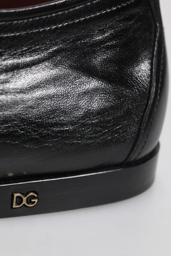Dolce &amp; Gabbana Black Leather Lace Up Derby Dress Formal Shoes