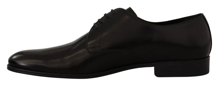 Dolce &amp; Gabbana Black Leather Lace Up Formal Derby Shoes