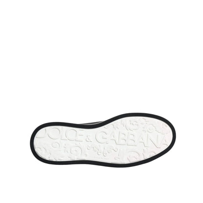 Dolce & Gabbana Black Leather Low Top Men Sneakers Shoes