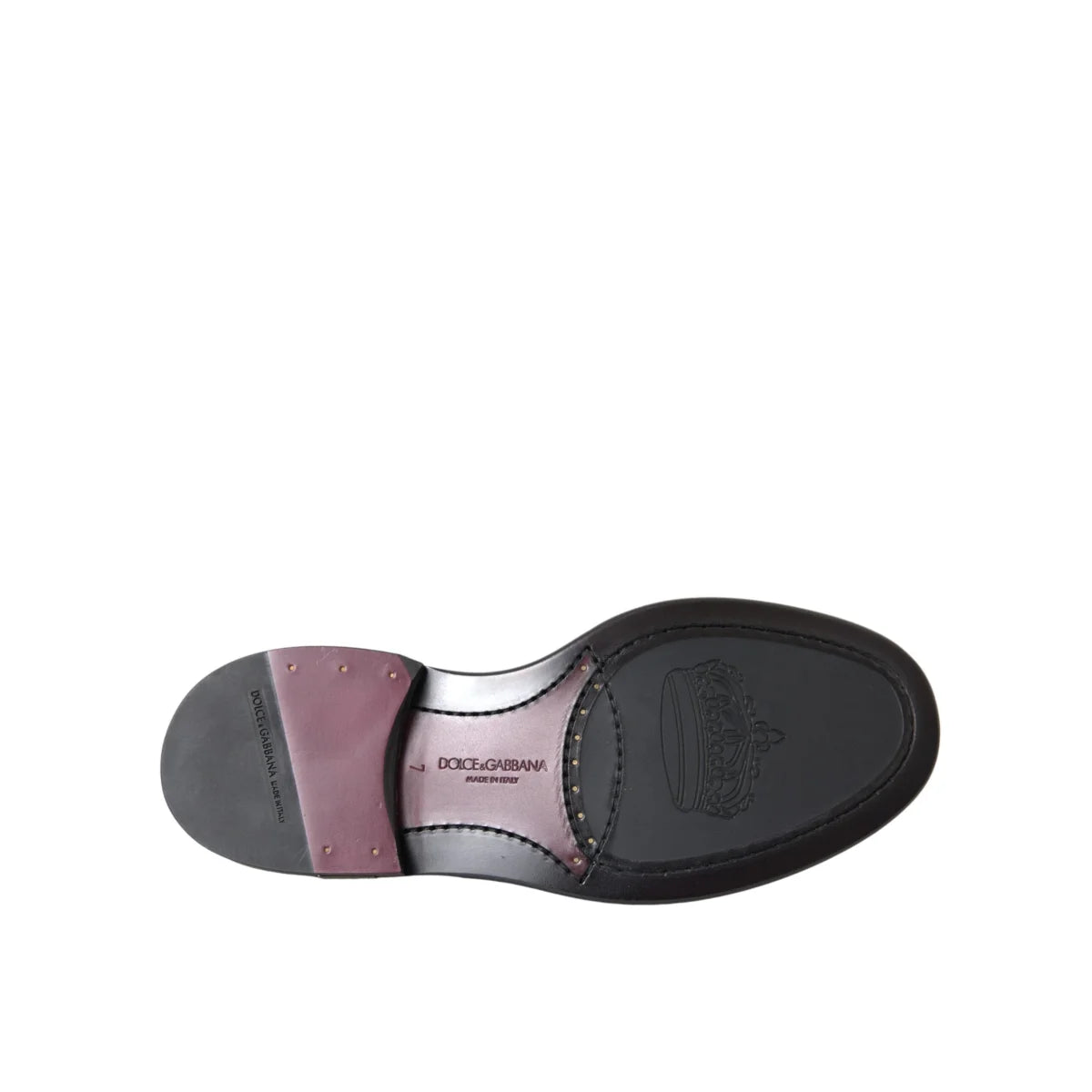 Dolce & Gabbana Black Leather Oxford Wingtip Shoes for Men