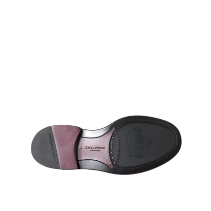 Dolce & Gabbana Black Leather Oxford Wingtip Shoes for Men