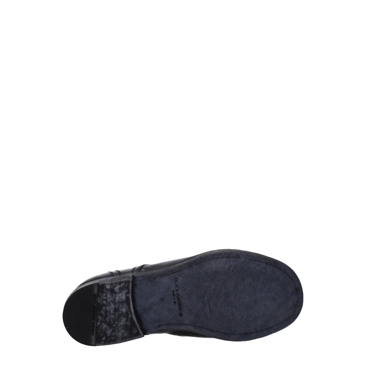 Dolce &amp; Gabbana Black Leather Oxfords and Derbies