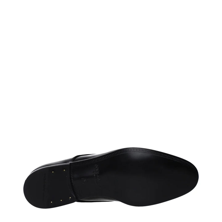 Dolce &amp; Gabbana Black Leather Oxfords And Derbies