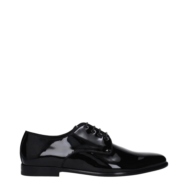 Dolce &amp; Gabbana Black Leather Oxfords And Derbies
