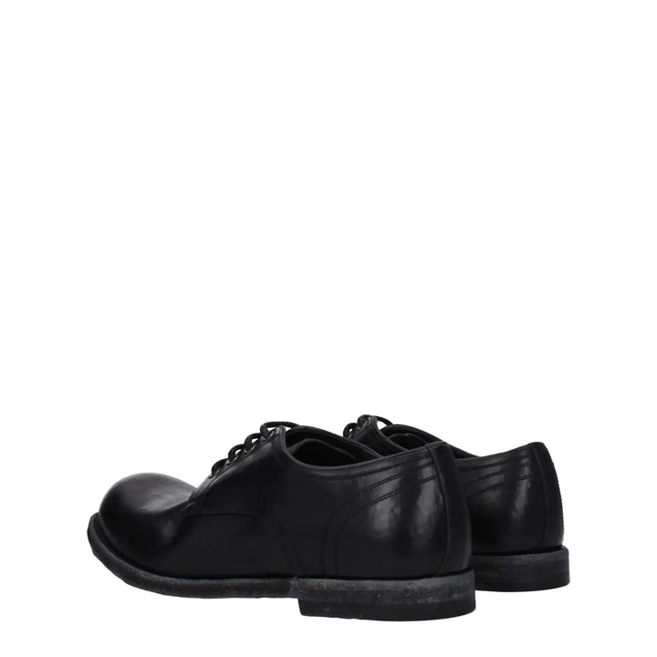 Dolce &amp; Gabbana Black Leather Oxfords And Derbies