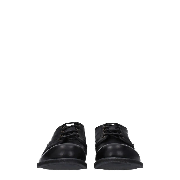 Dolce &amp; Gabbana Black Leather Oxfords And Derbies