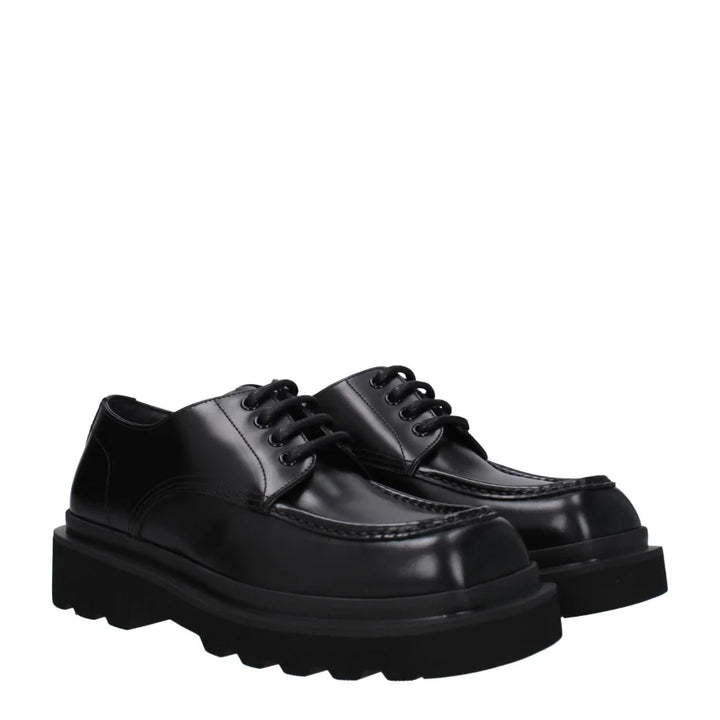 Dolce & Gabbana Black Leather Oxfords And Derbies