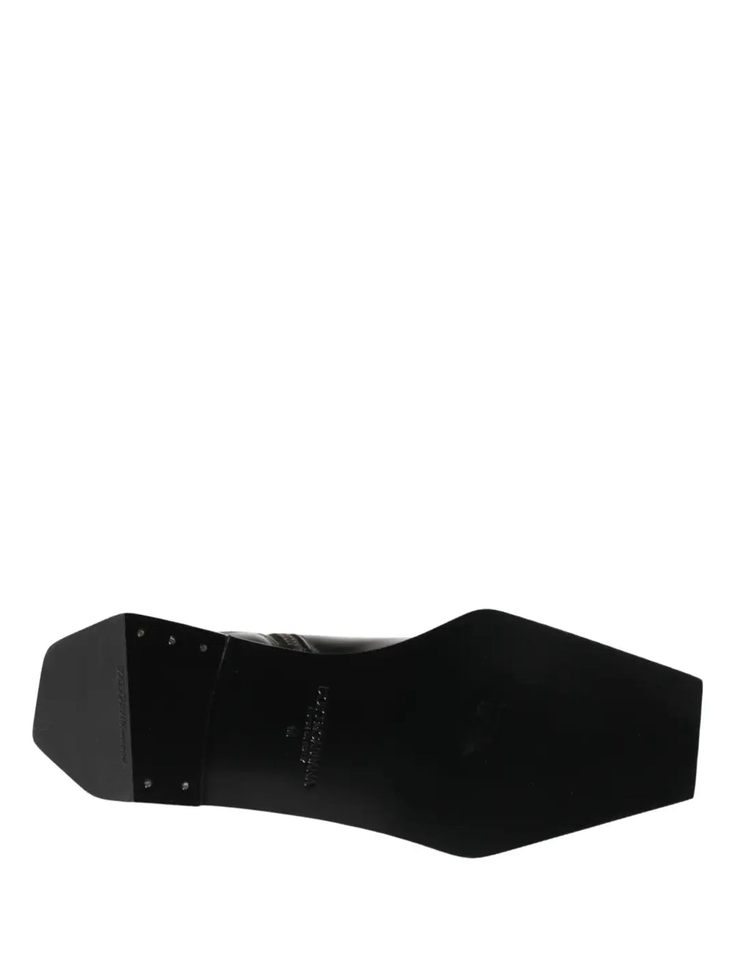 Dolce &amp; Gabbana Black Leather Zip Closure Ankle Boots Shoes