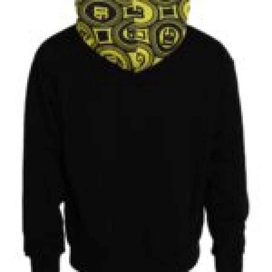 Dolce &amp; Gabbana Black Logo Cotton Hooded Sweatshirt Sweater