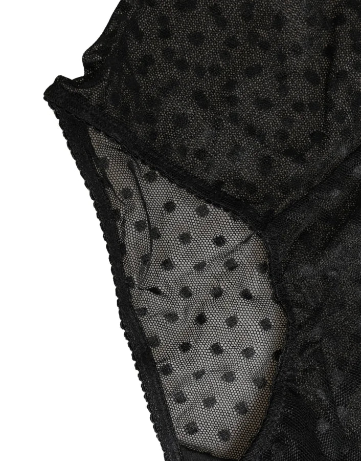 Dolce &amp; Gabbana Black Logo Girdle High Waist Panty Underwear