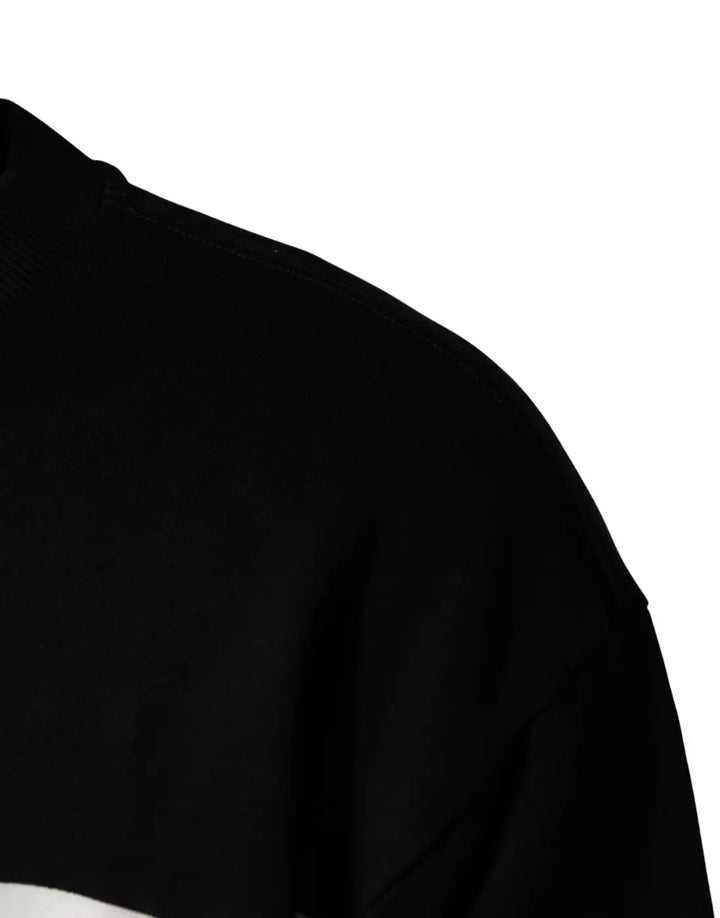Dolce &amp; Gabbana Black Logo Milano Cotton Sweatshirt Sweater