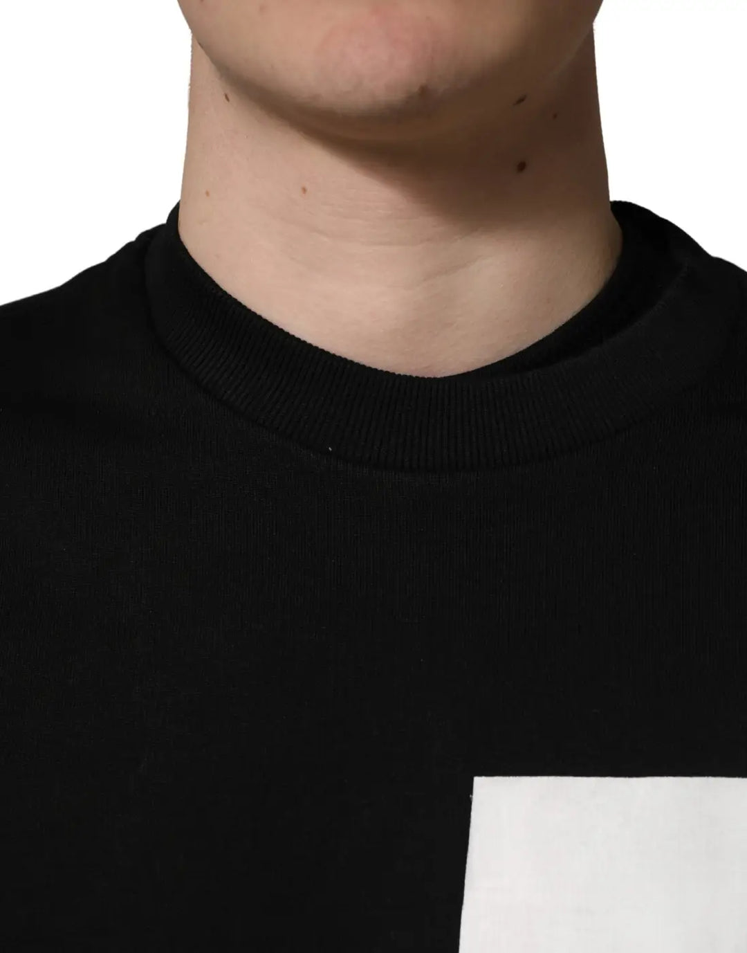 Dolce &amp; Gabbana Black Logo Milano Cotton Sweatshirt Sweater