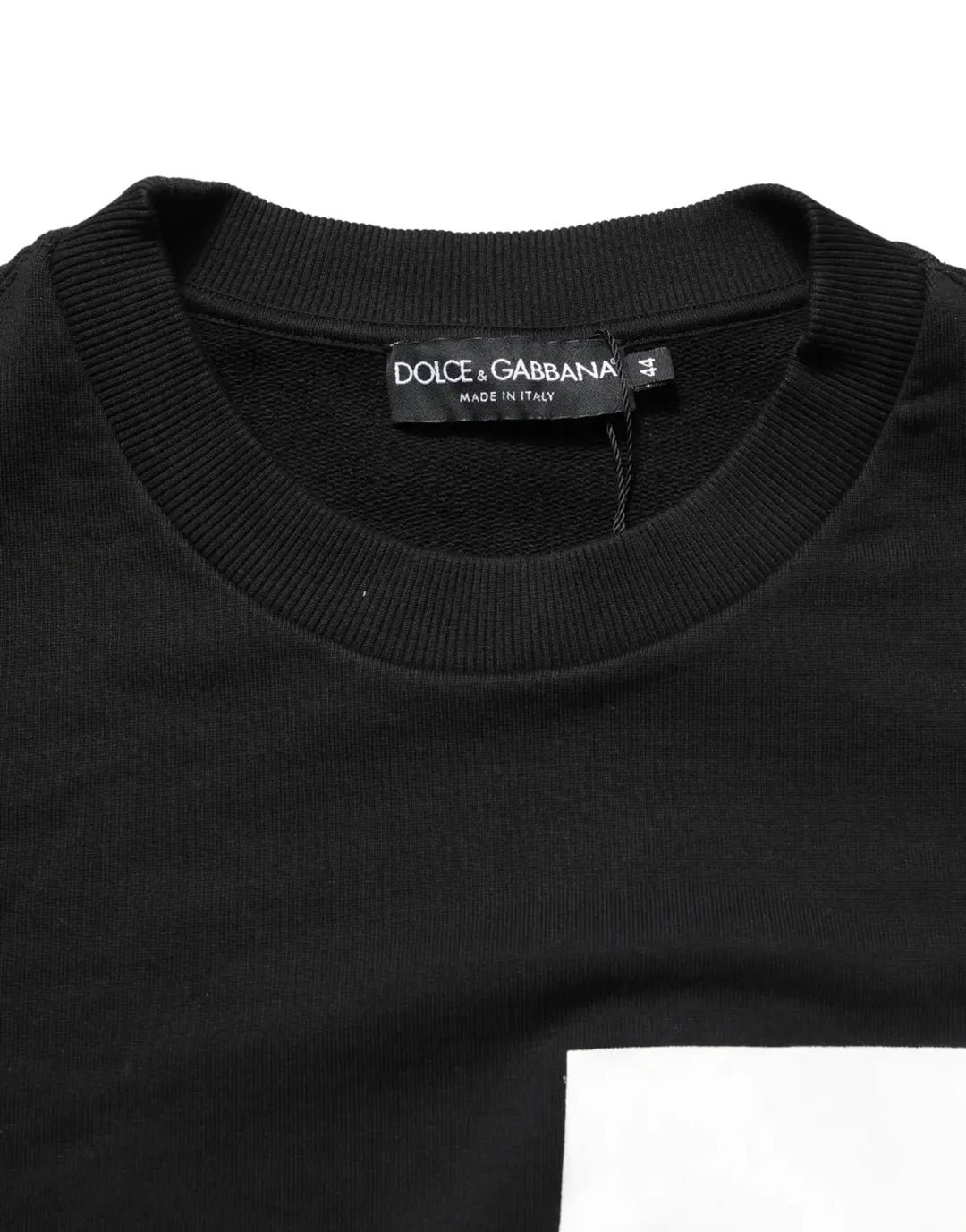 Dolce &amp; Gabbana Black Logo Milano Cotton Sweatshirt Sweater