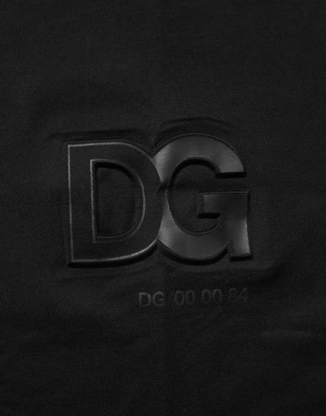 Dolce &amp; Gabbana Black Logo Patch Cotton Men Crew Neck T-shirt