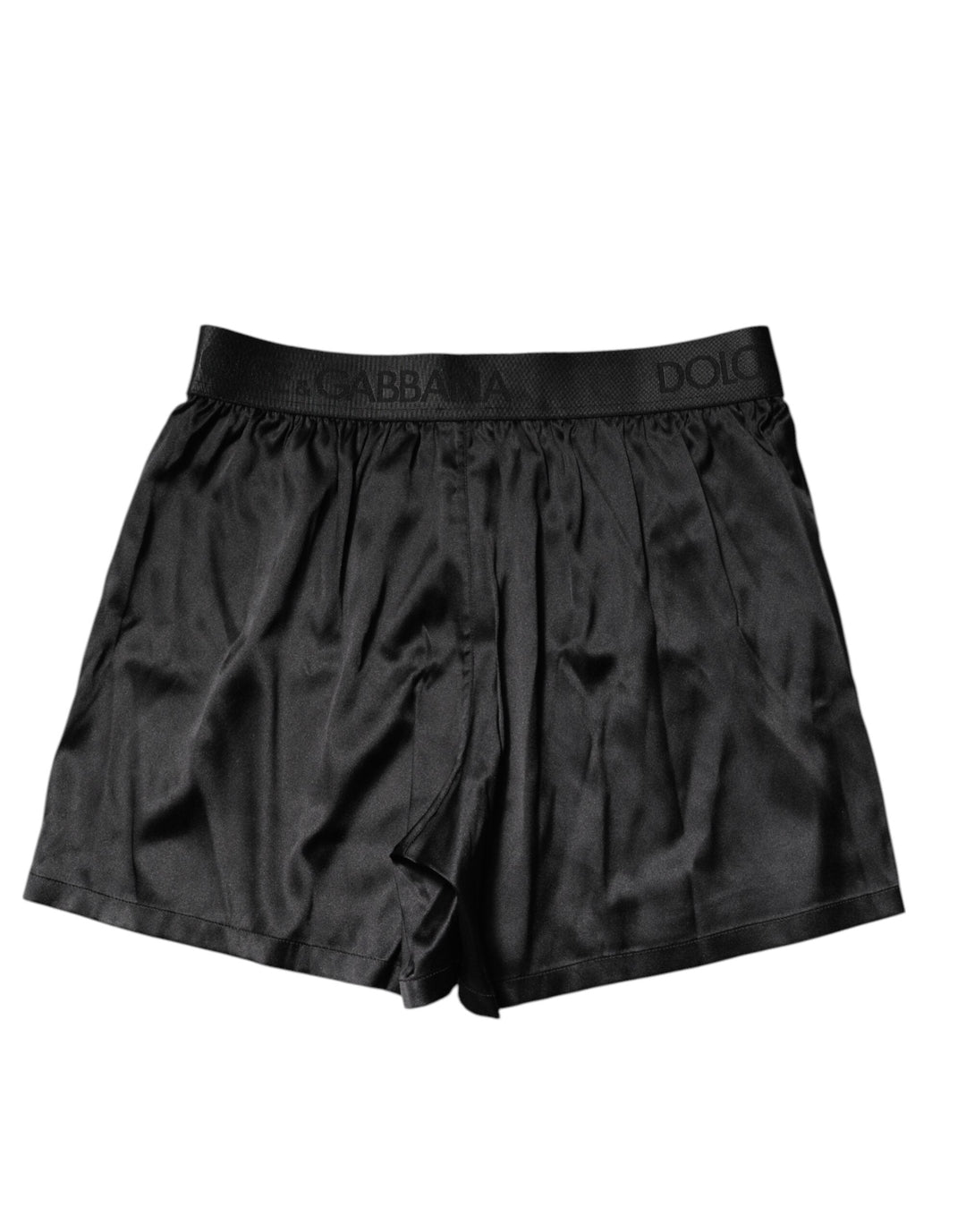 Dolce &amp; Gabbana Black Logo Waist Regular Boxer Shorts Underwear
