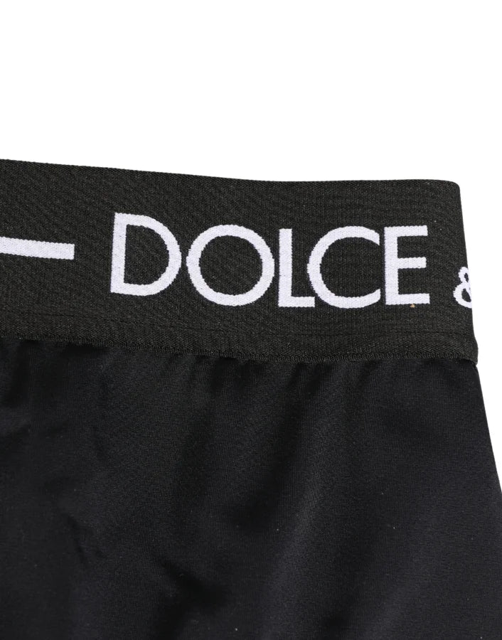 Dolce &amp; Gabbana Black Logo Waistband Coulotte Panty Underwear
