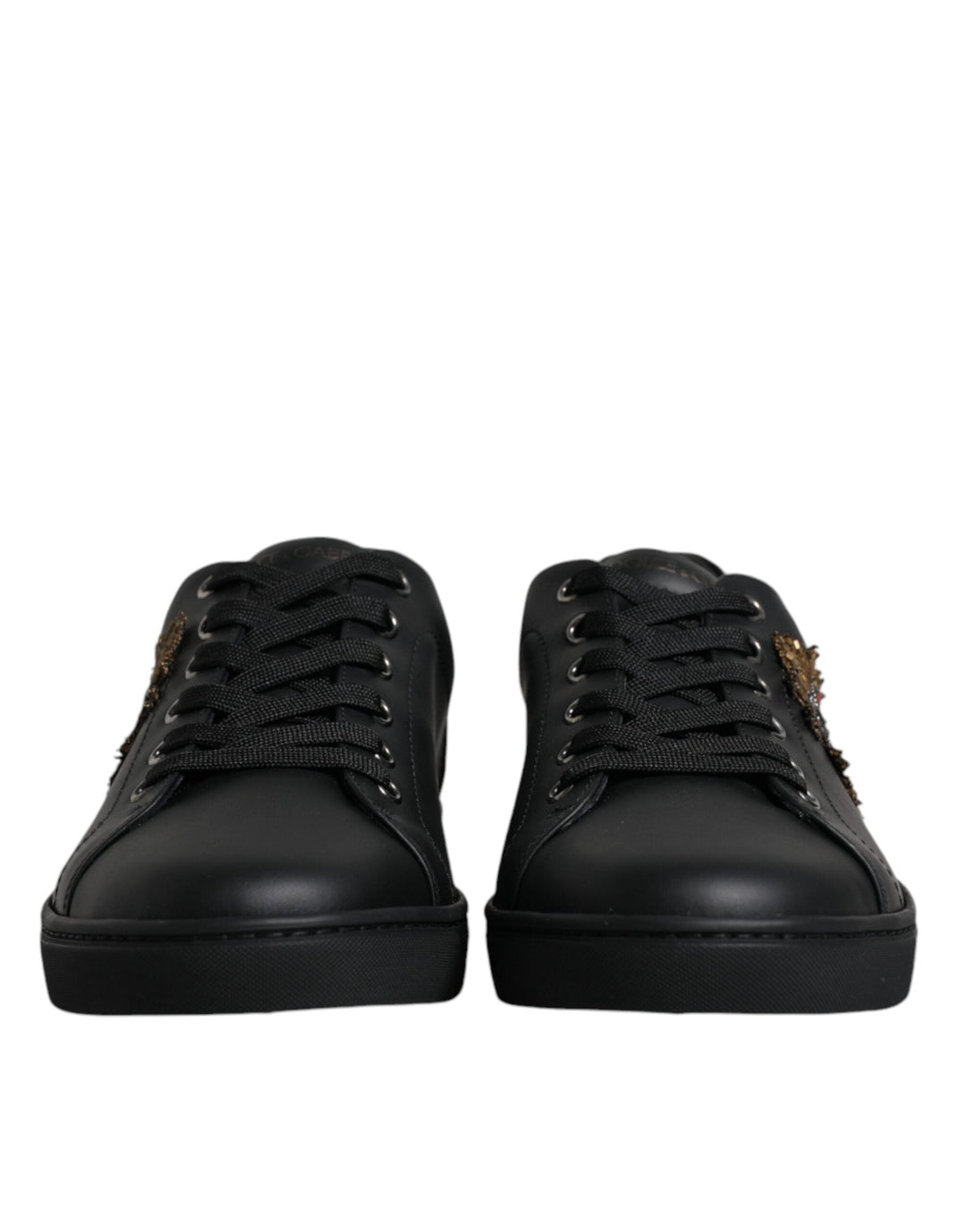 Dolce &amp; Gabbana Black London Sacred Heart Men Sneakers Shoes