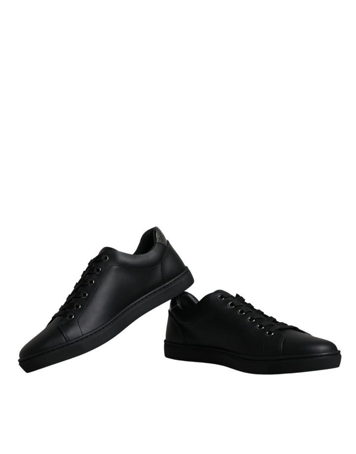 Dolce &amp; Gabbana Black London Sacred Heart Men Sneakers Shoes