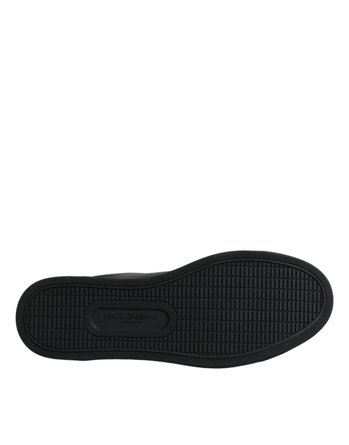 Dolce &amp; Gabbana Black London Sacred Heart Men Sneakers Shoes