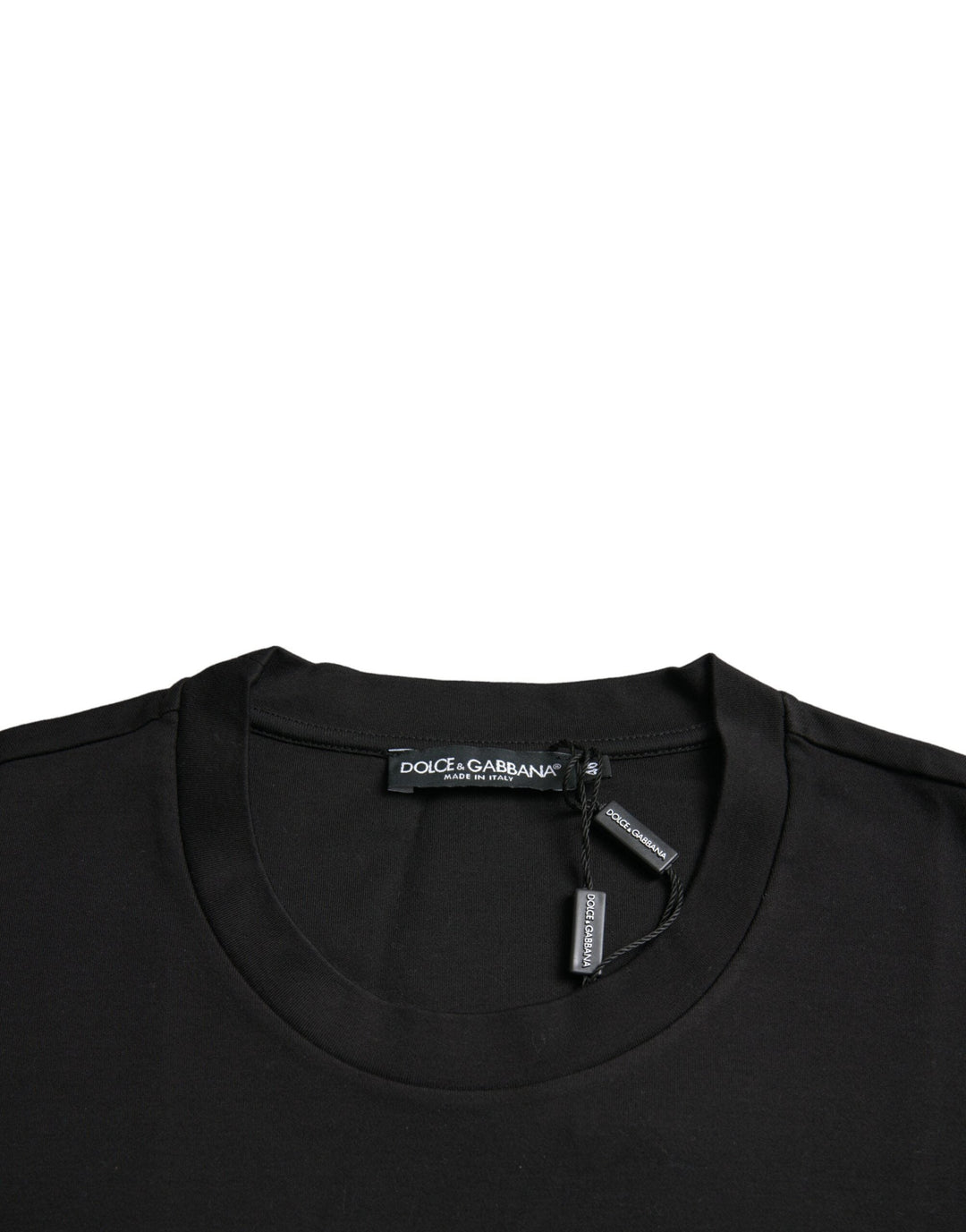 Dolce &amp; Gabbana Black with Love Always Crew Neck Top T-shirt