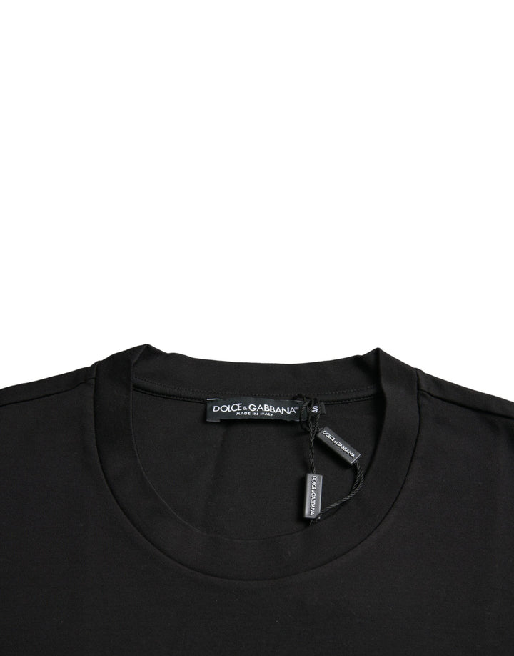 Dolce &amp; Gabbana Black with Love Always Crew Neck Top T-shirt