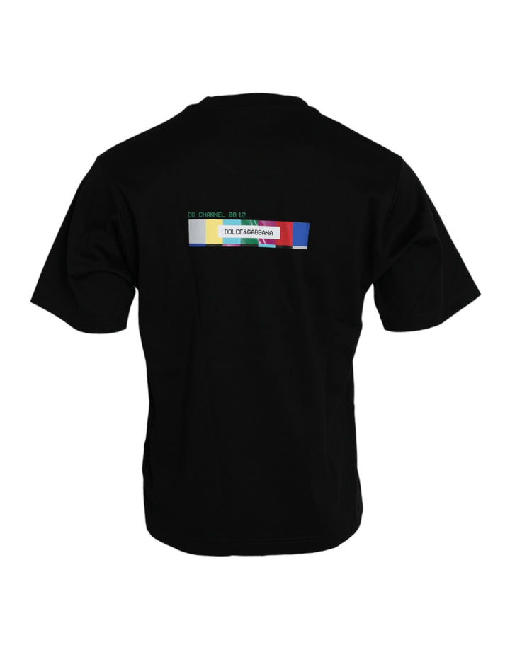 Dolce &amp; Gabbana Black with Love Always Crew Neck Top T-shirt