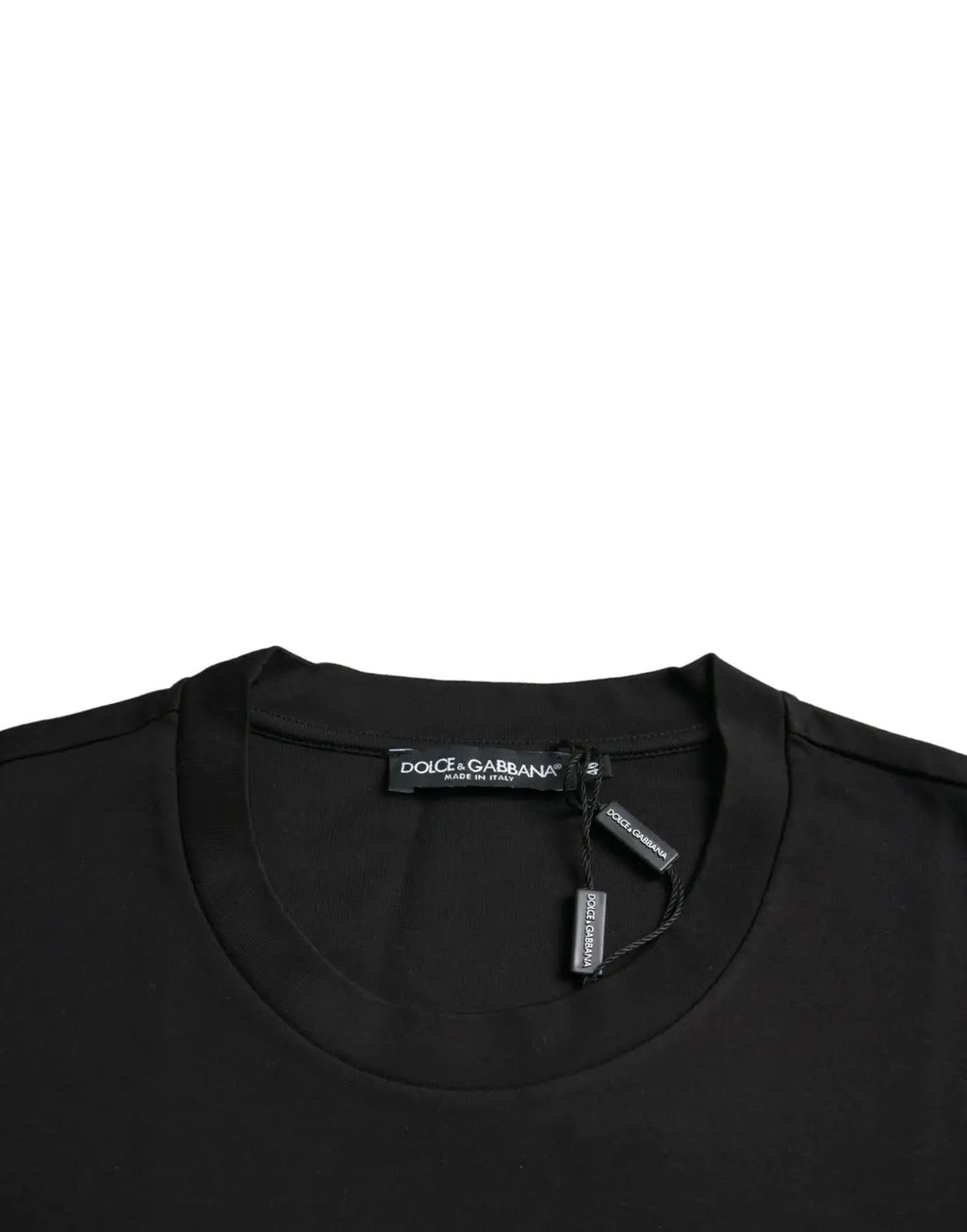 Dolce &amp; Gabbana Black With Love Always Crew Neck Top T-shirt