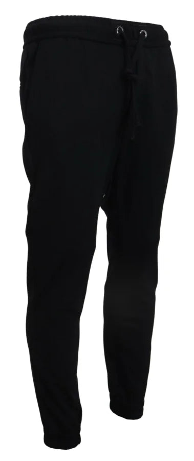 Dolce &amp; Gabbana Black Mens Sport Wool Sweatpants Pants