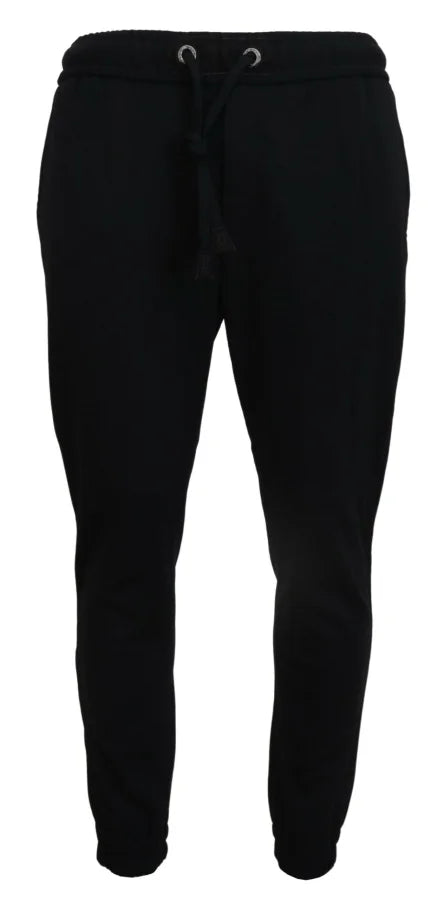 Dolce &amp; Gabbana Black Mens Sport Wool Sweatpants Pants