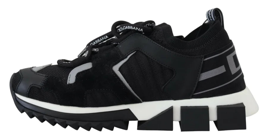 Dolce &amp; Gabbana Black Mesh Sorrento Trekking Sneakers Shoes
