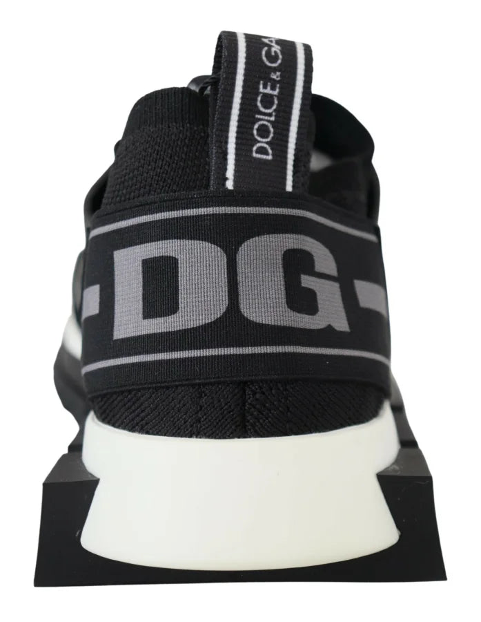 Dolce &amp; Gabbana Black Mesh Sorrento Trekking Sneakers Shoes
