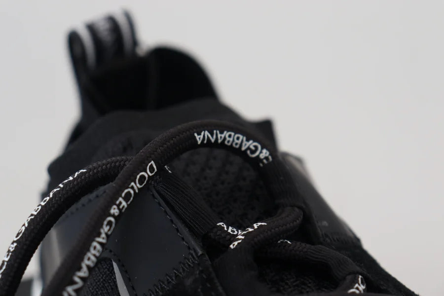 Dolce &amp; Gabbana Black Mesh Sorrento Trekking Sneakers Shoes