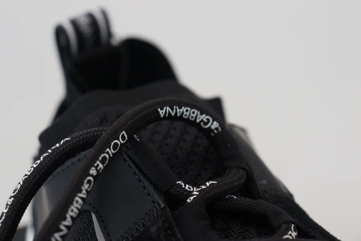 Dolce &amp; Gabbana Black Mesh Sorrento Trekking Sneakers Shoes