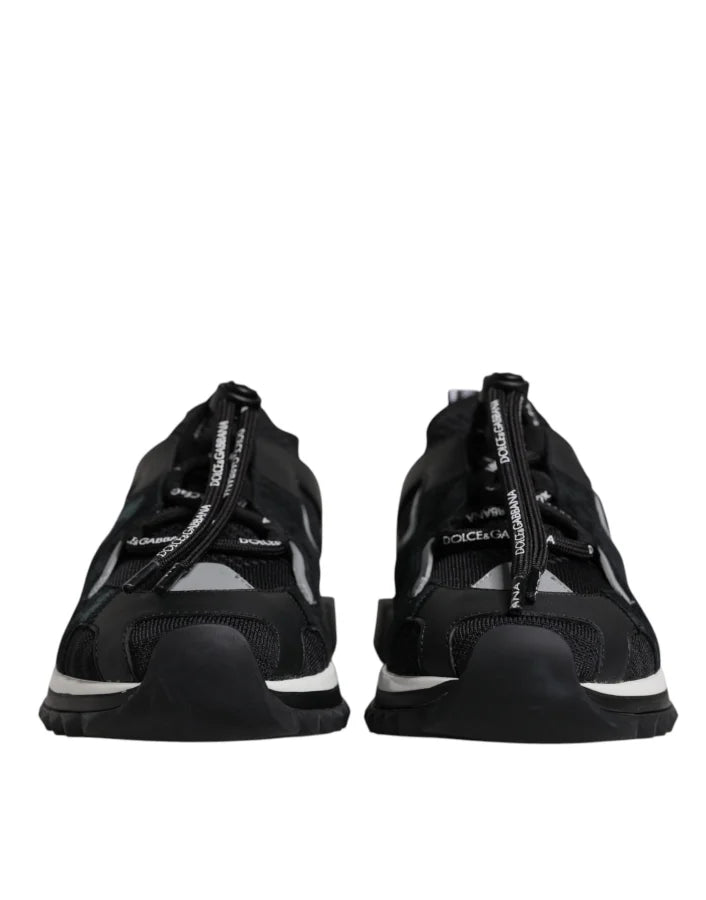 Dolce &amp; Gabbana Black Mesh Sorrento Trekking Sneakers Shoes