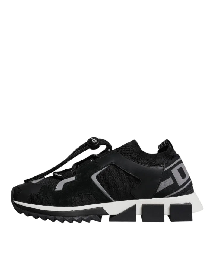 Dolce &amp; Gabbana Black Mesh Sorrento Trekking Sneakers Shoes