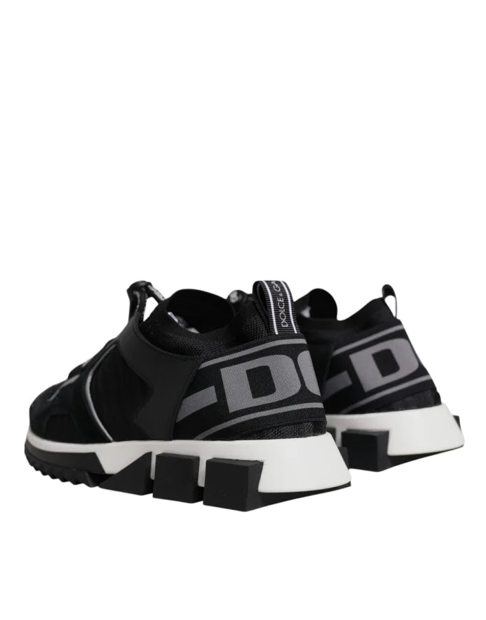Dolce &amp; Gabbana Black Mesh Sorrento Trekking Sneakers Shoes