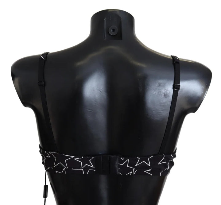 Dolce &amp; Gabbana Black Millennials Star Non Wire Cotton Bra Underwear