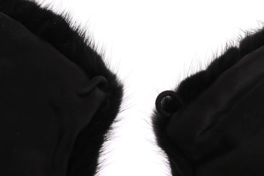 Dolce &amp; Gabbana Black Mink Fur Shoulder Collar Scarf