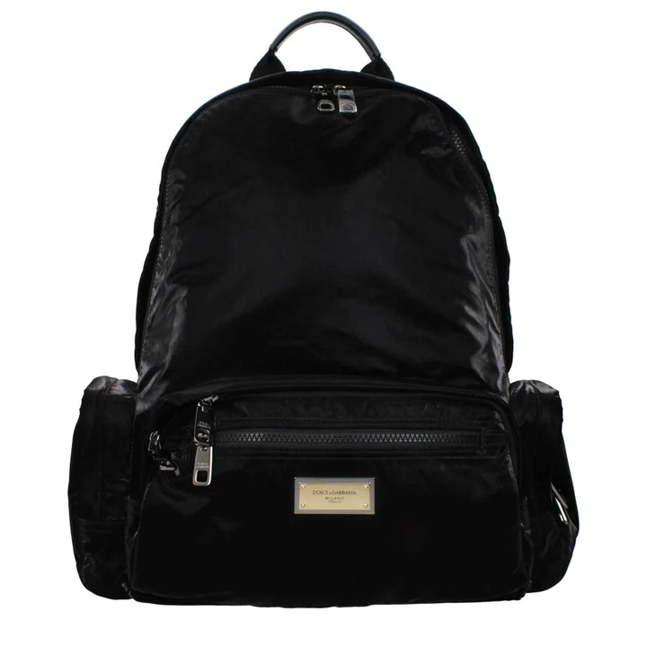 Dolce & Gabbana Black Nylon Backpack