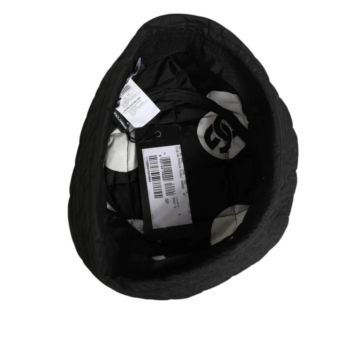 Dolce & Gabbana Black Nylon Bucket Hat Designer Style