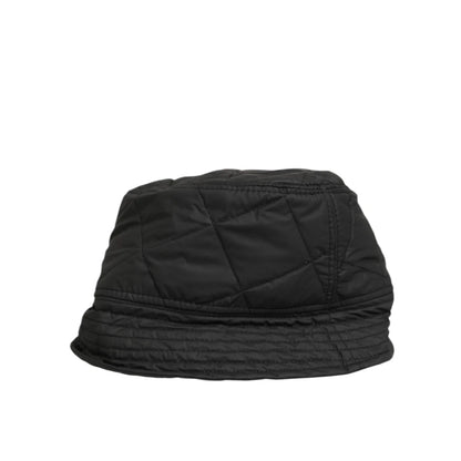 Dolce & Gabbana Black Nylon Bucket Hat Designer Style